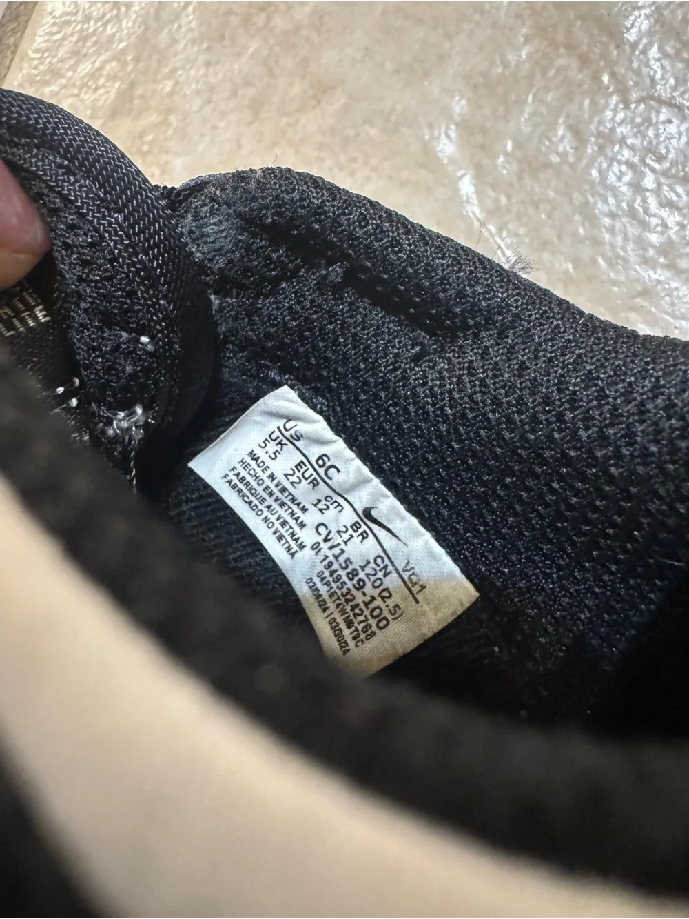 Nike Toddler Black and White Low-Top Sneakers